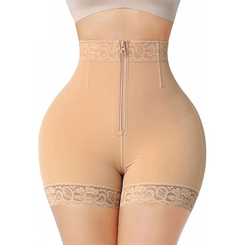 Nylon Shapewear Pants - Buttoned, Metal or Resin Zipper, S-3XL