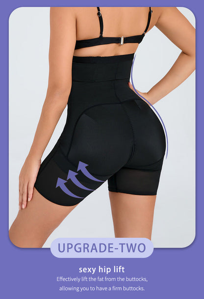 Thin Nylon Shapewear Pants - Zipper Closure, S-3XL