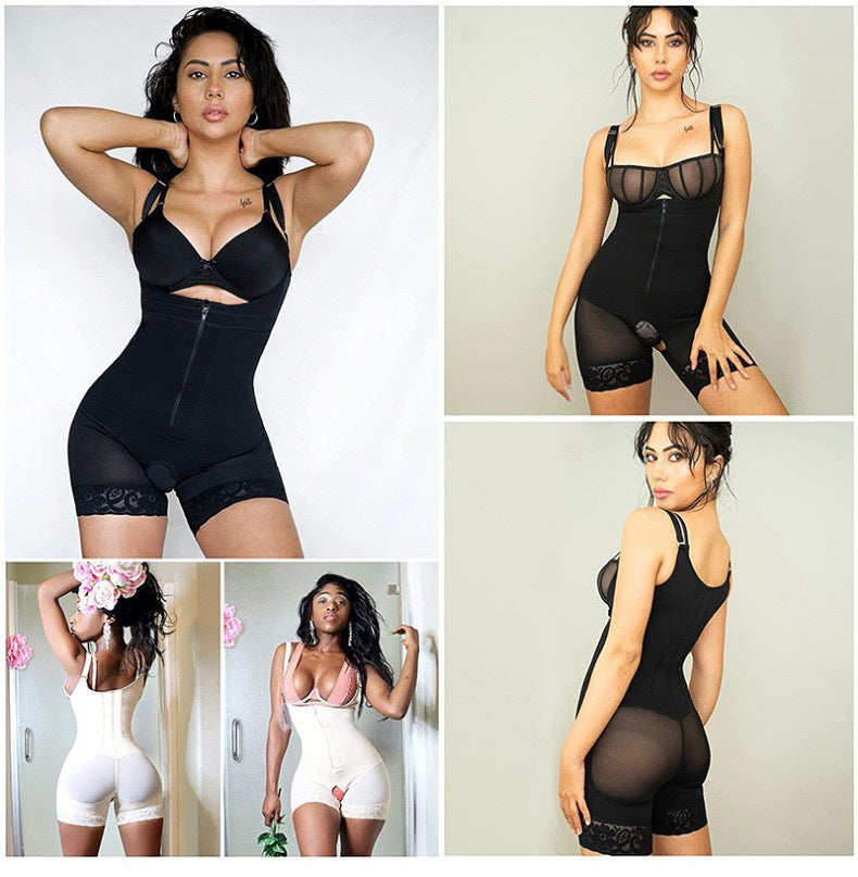 Nylon Seamless Shapewear Bodysuit - Buttoned, XS-XXXL