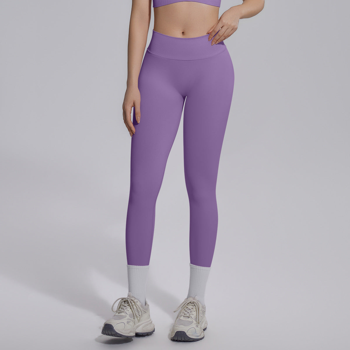 Peach Hip Seamless Knitted Yoga Pants V Skinny Slimming Running Sports Quick Drying Fitness Trousers