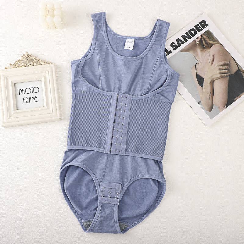 Nylon Seamless Shapewear Bodysuit - Buttoned, M-XXL