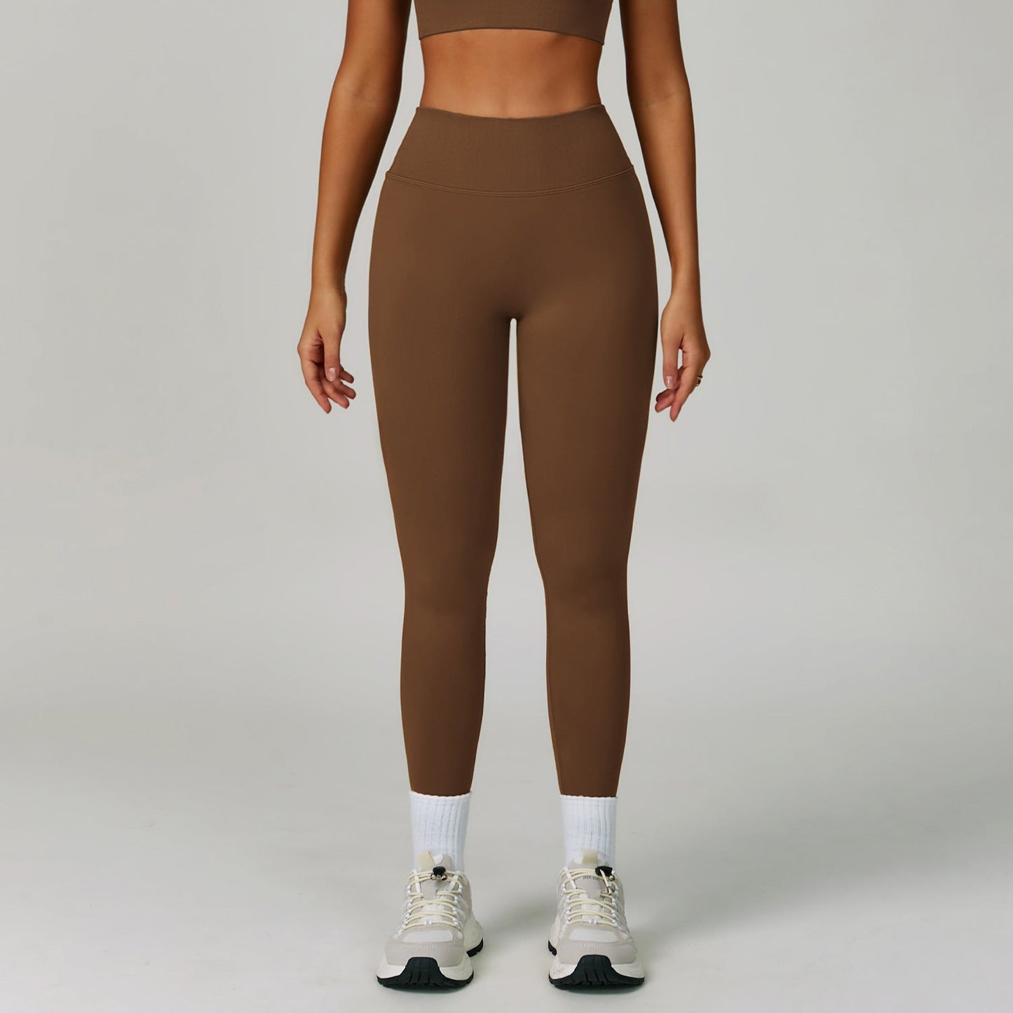 Sollinarry Peach Hip Seamless Yoga Pants V Skinny Slimming Running Sports Quick Drying Fitness Trousers