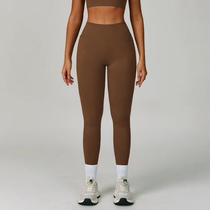 Sollinarry Peach Hip Seamless Yoga Pants V Skinny Slimming Running Sports Quick Drying Fitness Trousers