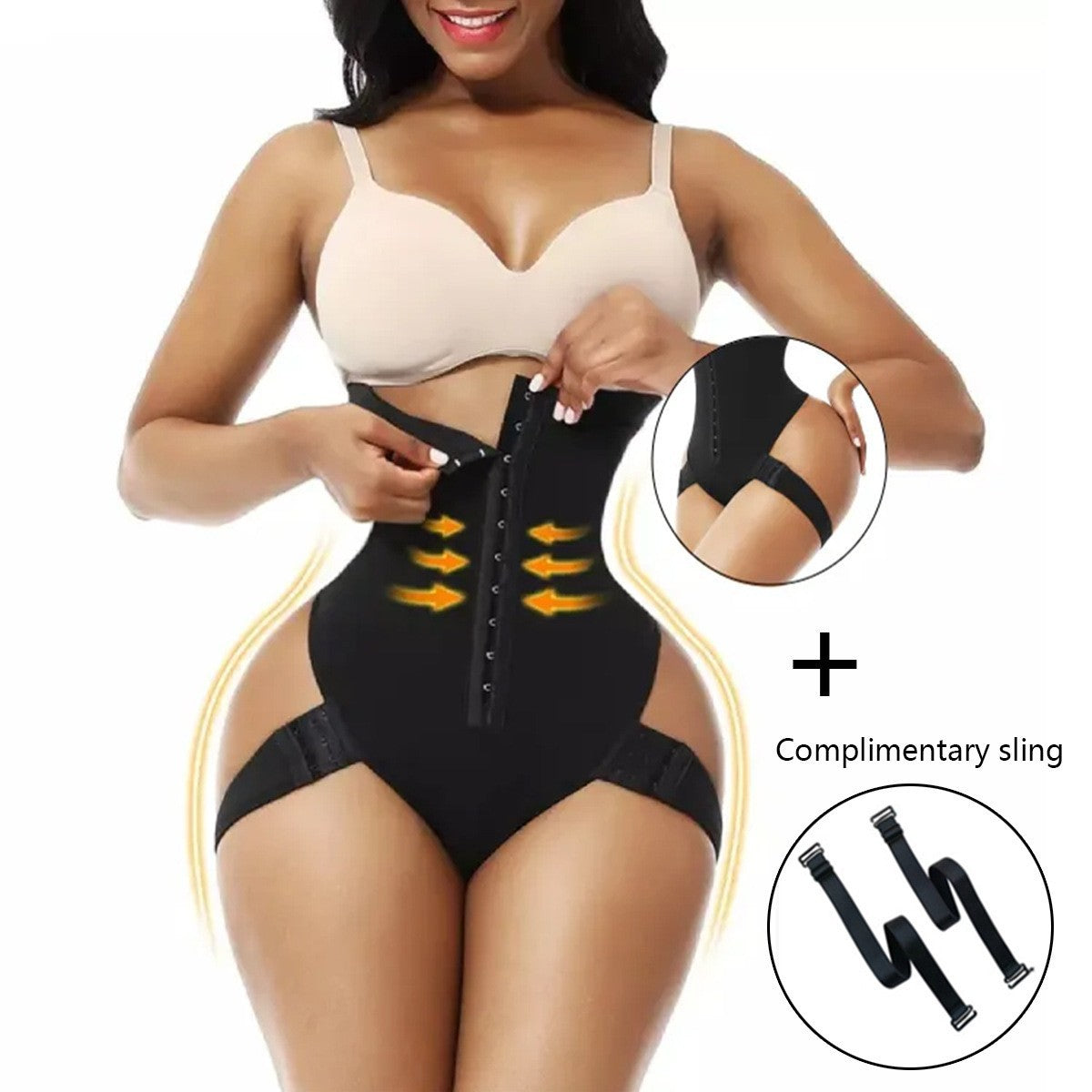 Women’s Ultra-Thin Polyester Hook-and-Eye Shaping Bodysuit