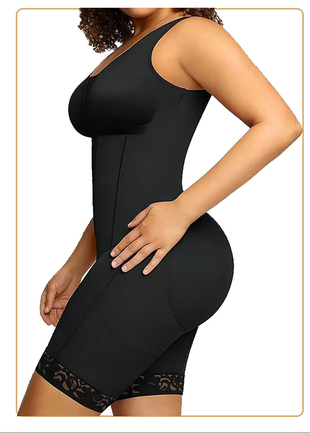 Nylon Shapewear Bodysuit - Buttoned, Black or Purple, XS-XXXL