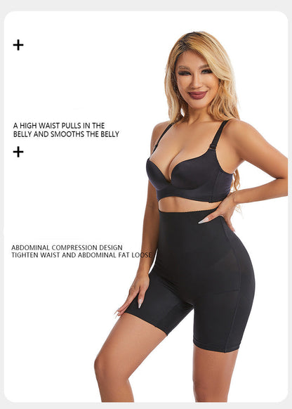 Thin Nylon Shapewear Pants - Abdomen Compression, S-XXL