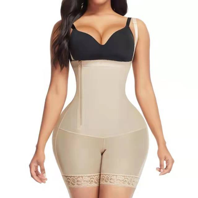 Women’s Seamless Nylon Button-Closure Shaping Bodysuit - 1089