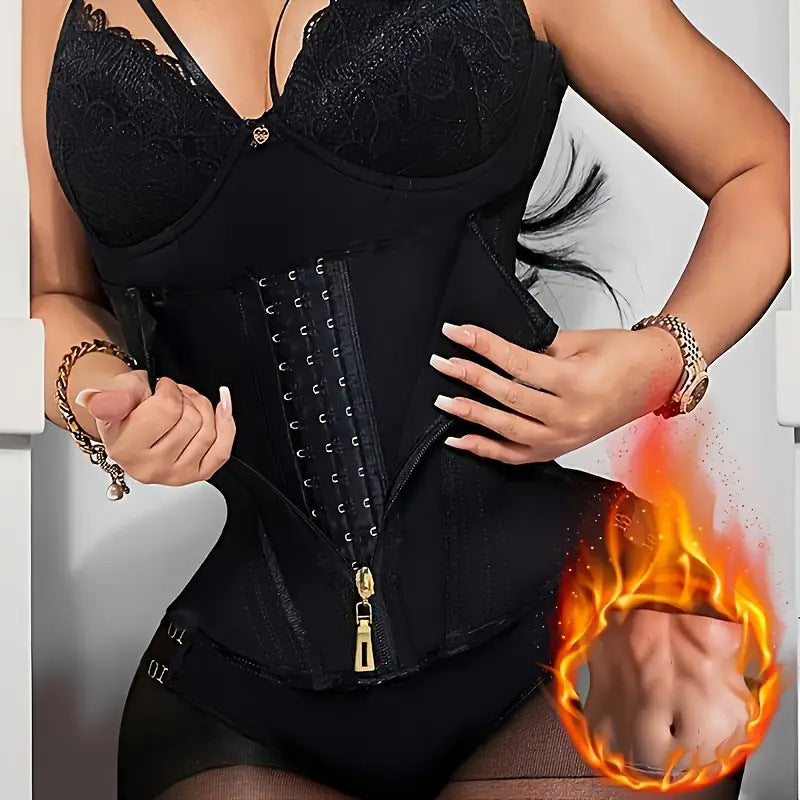 Seamless Polyester Shapewear Top - Black, XS-6XL