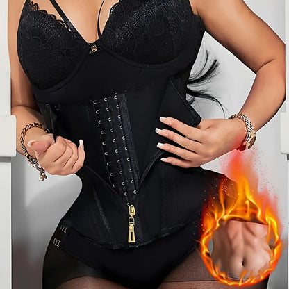 Seamless Polyester Shapewear Top - Black, XS-6XL