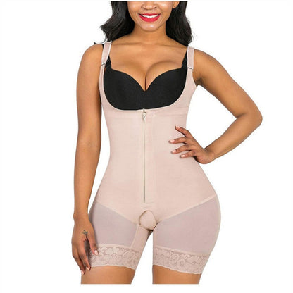 Nylon Seamless Shapewear Bodysuit - Buttoned, XS-XXXL