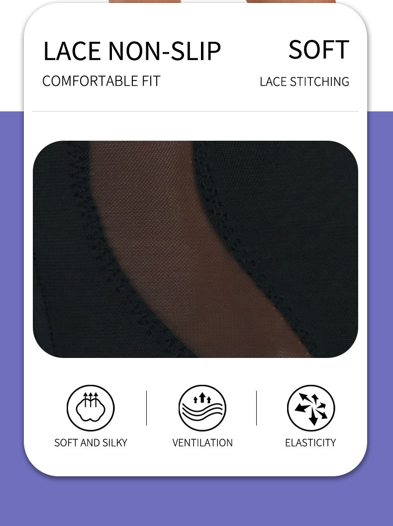Thin Nylon Shapewear Pants - Zipper Closure, S-3XL