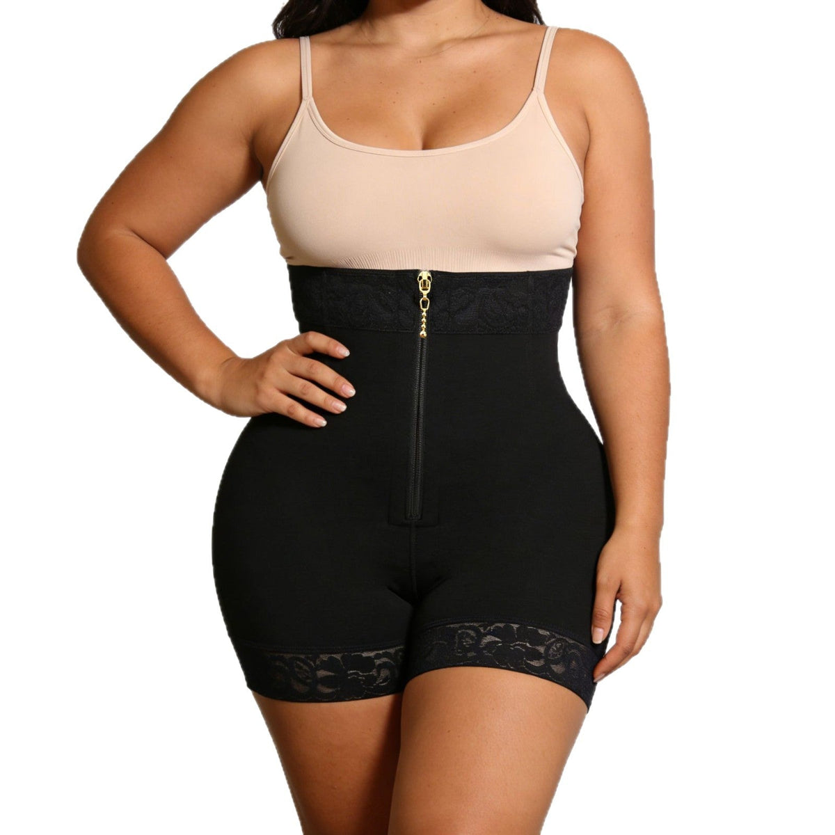 Nylon Shapewear Pants - Buttoned, Metal or Resin Zipper, S-3XL