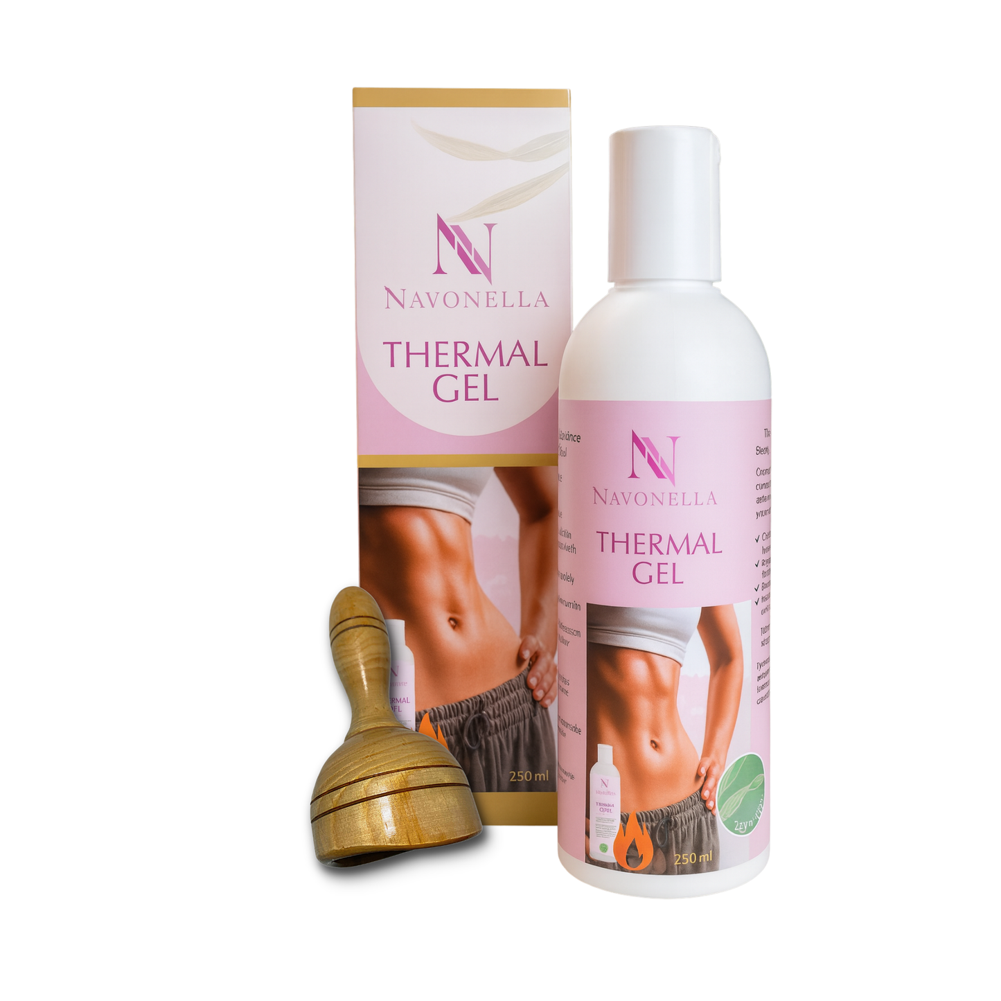 Thermal Hot Gel Cream + Wooden Cup