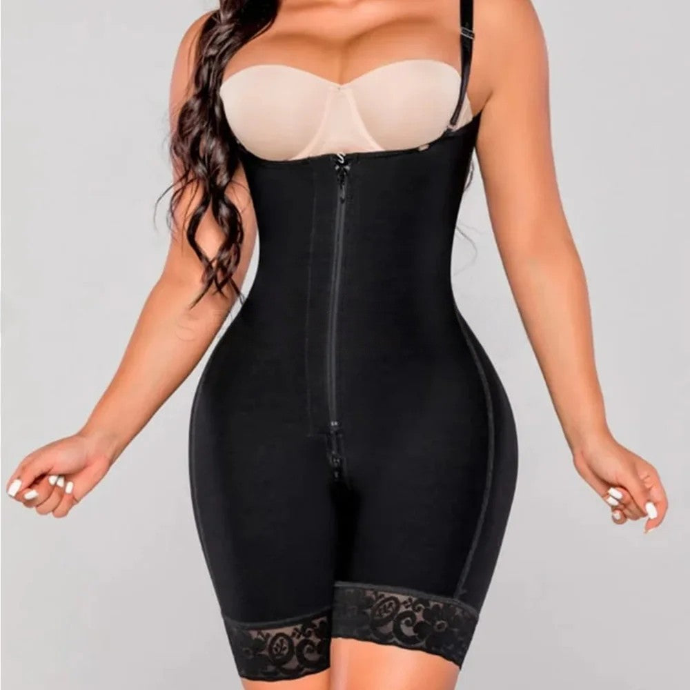 Women's High Compression Shaping Bodysuit with Boning – Light Control Fajas Shapewear for Daily & Post-Surgical Use