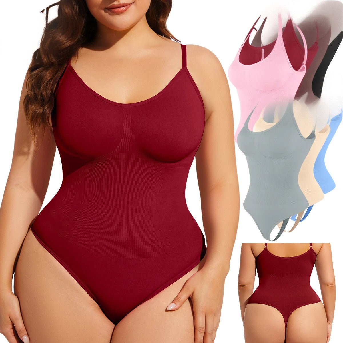 Women's Tummy Control Thong Bodysuit Shapewear