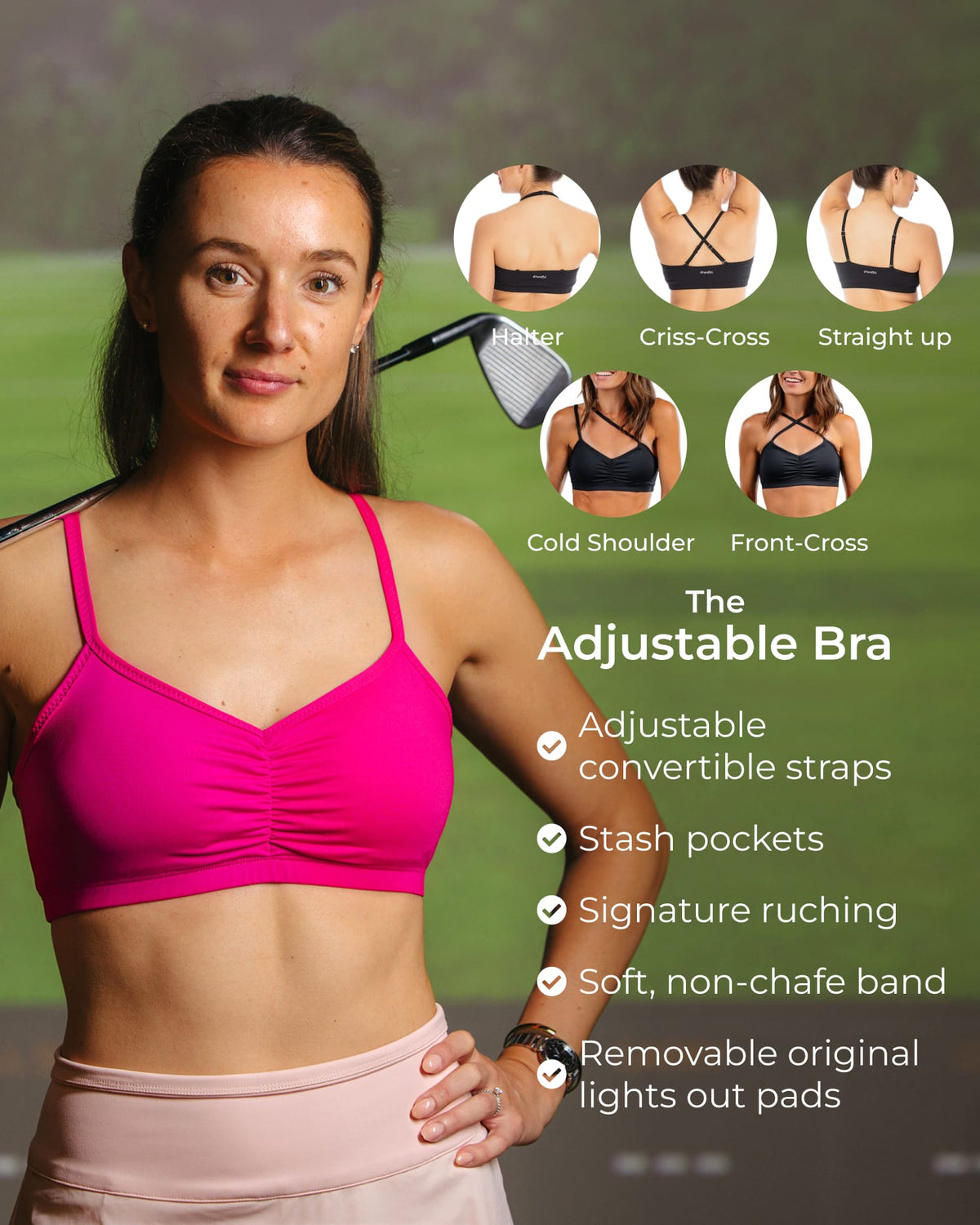 Adjustable Bra â€“ Battle Cry Pink