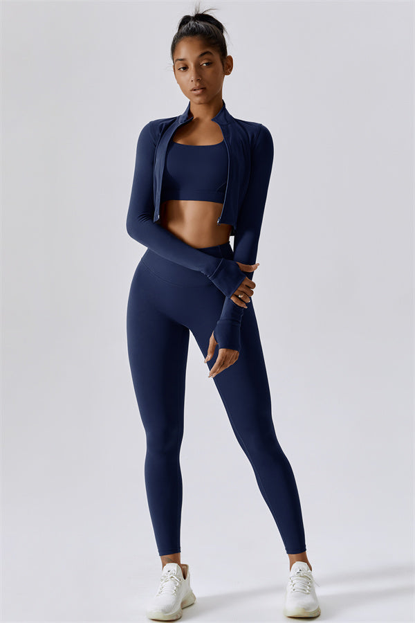 The Eloise Jacket Sports Bra Leggings 3-Piece Set