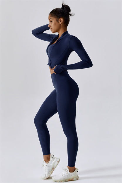 The Eloise Jacket Sports Bra Leggings 3-Piece Set