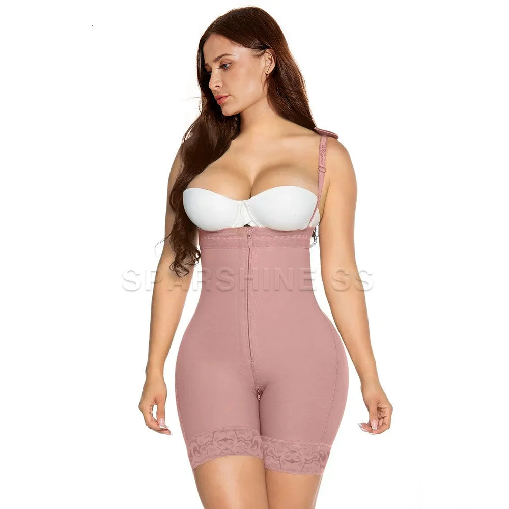Fajas Colombianas Women’s Seamless Shapewear Bodysuit – Open Bust Tummy Control, Hip Enhancer & Butt Lifter | Postpartum Compression Wear