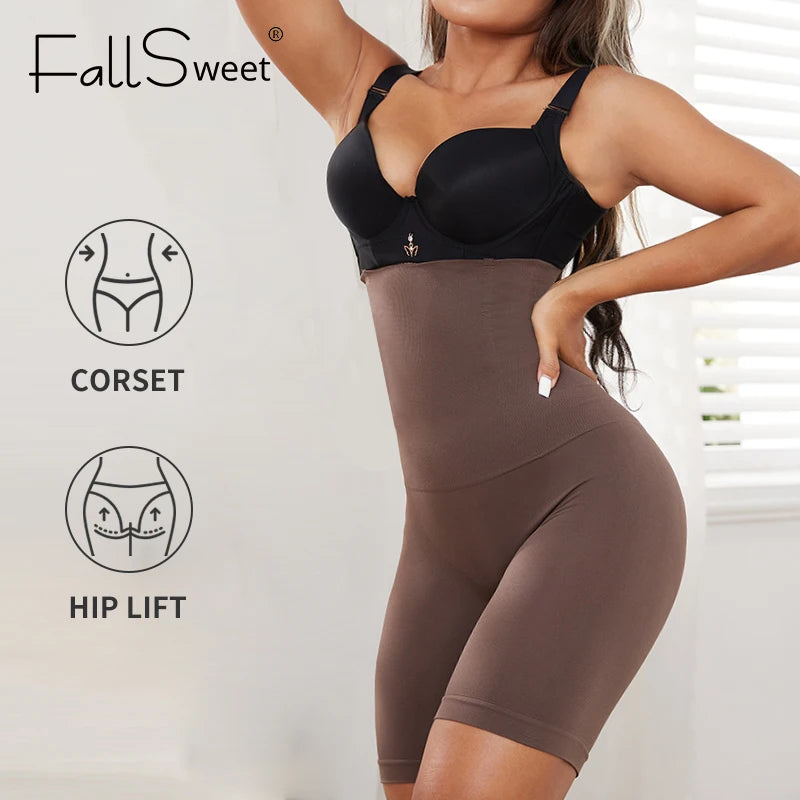 FallSweet High Waist Tummy Control Shapewear Shorts – Butt Lifter Body Shaper Panties (XS–6XL)