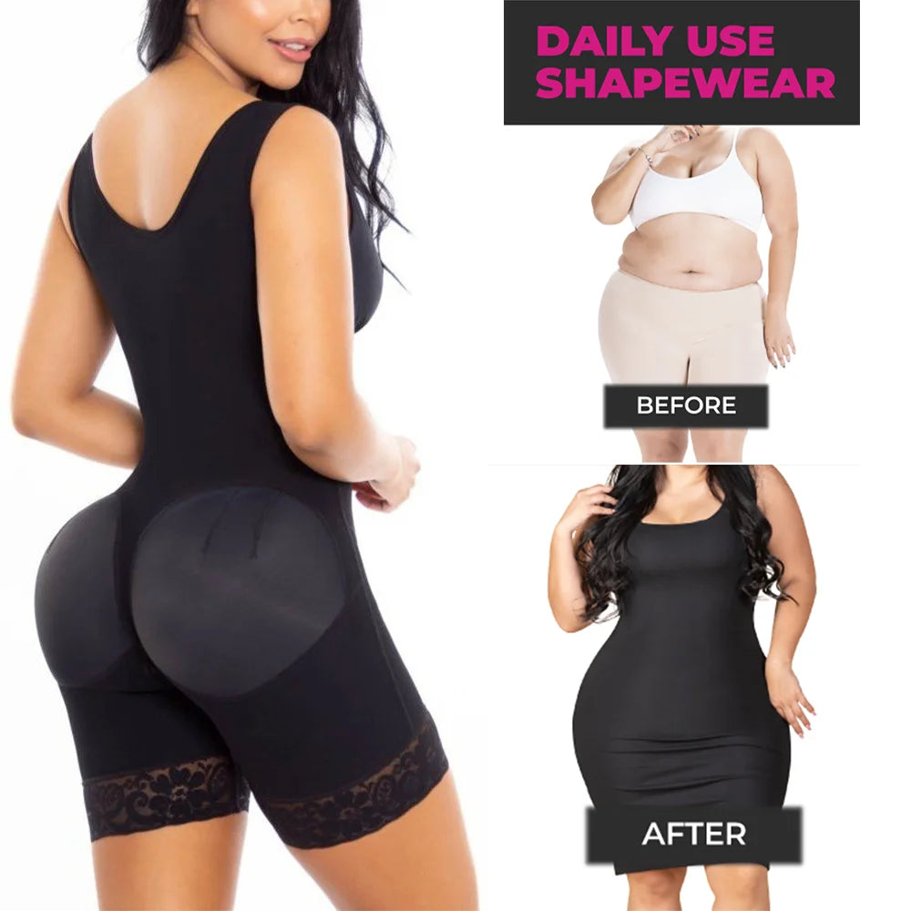 Women's Seamless Sculpting Bodysuit – Firm Tummy Control Shapewear for Waist Slimming & Postpartum Support