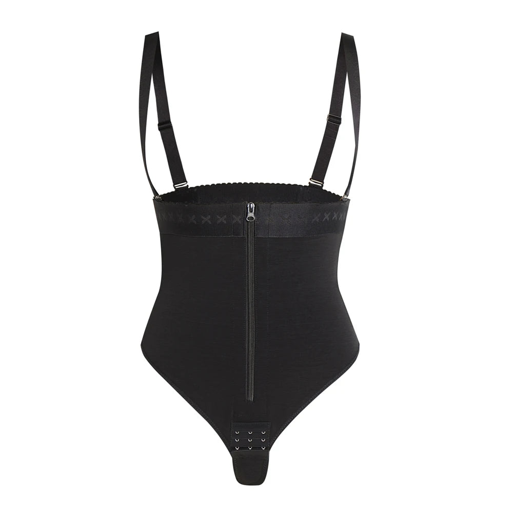High Compression Triangle Bodysuit Shapewear with Zipper