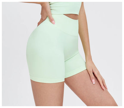 High Waist Shorts Seamless Yoga Shorts Workout Fitness Lift Peach Butt Fitness Tight Gym Running Body Shaper Pants Ribbed Shorts