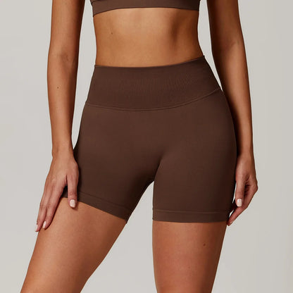 High Waist Shorts Seamless Yoga Shorts Workout Fitness Lift Peach Butt Fitness Tight Gym Running Body Shaper Pants Ribbed Shorts