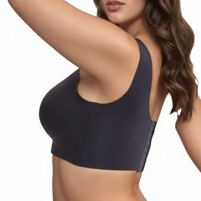 Seven-Row Hook-and-Eye Push-Up Bra – Anti-Sag Full Support Lifting Bra