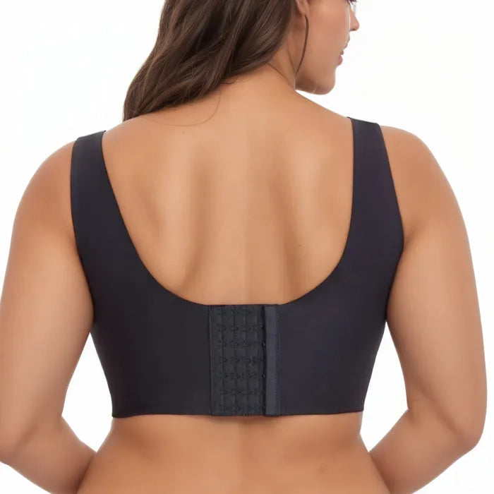 Seven-Row Hook-and-Eye Push-Up Bra – Anti-Sag Full Support Lifting Bra