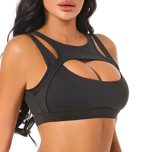 Push Up Sports Bra with Removable Cups