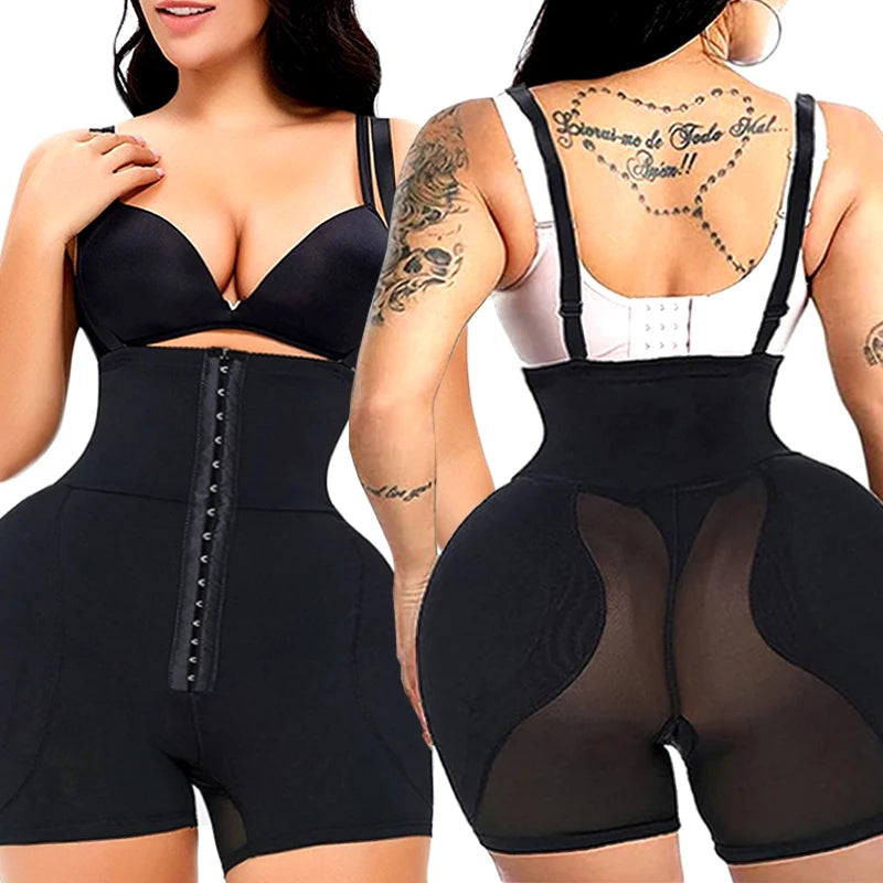 AfruliA Women's Padded Bodysuit Shapewear – Butt  Enhancer Tummy Control Waist Trainer