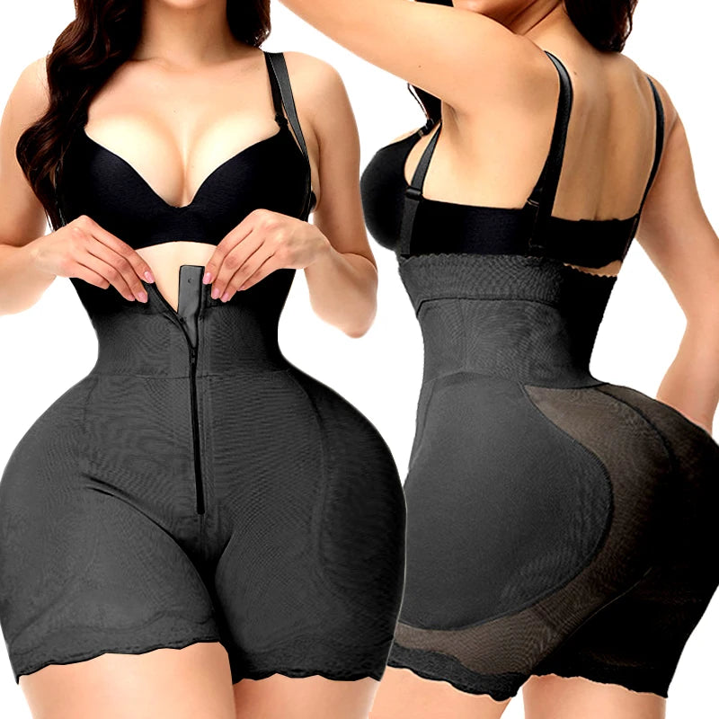 AfruliA Women's Padded Bodysuit Shapewear – Butt  Enhancer Tummy Control Waist Trainer