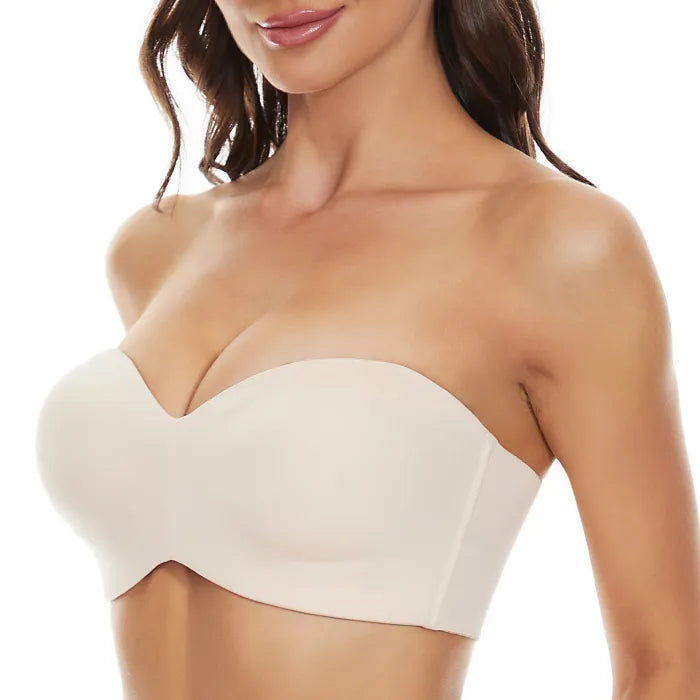 Essential Multi-Way Pure Comfort Bra – Silicone-Free Strapless Underwire Bandeau Minimizer