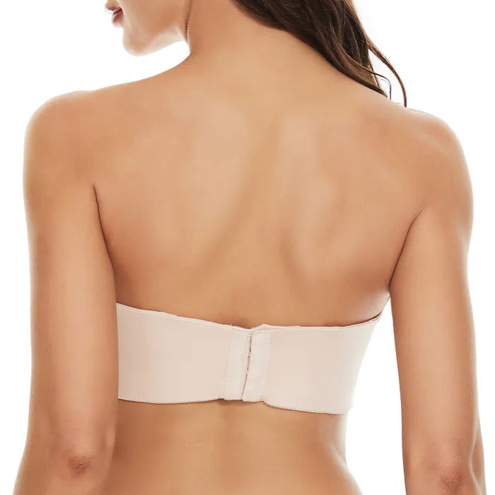 Essential Multi-Way Pure Comfort Bra – Silicone-Free Strapless Underwire Bandeau Minimizer