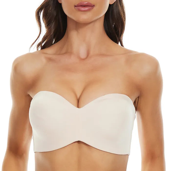 Essential Multi-Way Pure Comfort Bra – Silicone-Free Strapless Underwire Bandeau Minimizer
