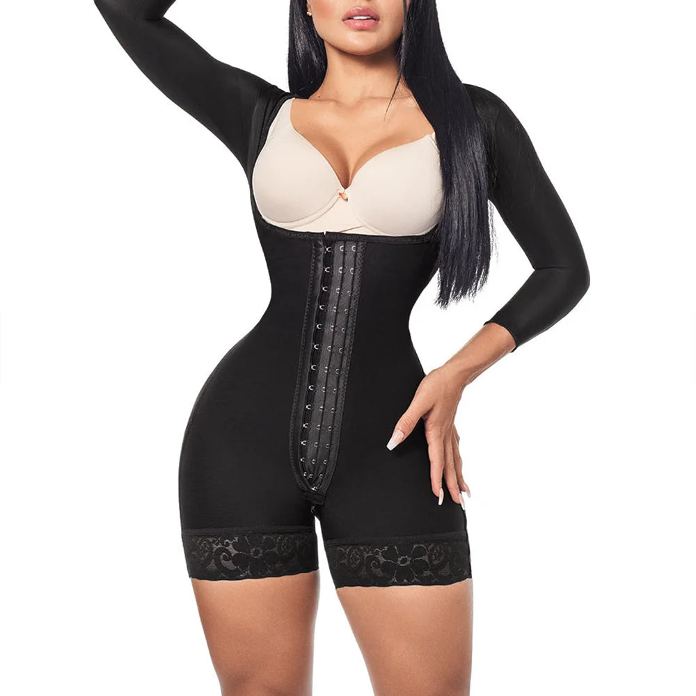 Fajas Colombianas Seamless Full Body Shaper – Firm Control Corset with Thigh Slimmer