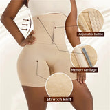 High-Waisted Tummy Control Shapewear Shorts with Butt Lifter & Hook Closure