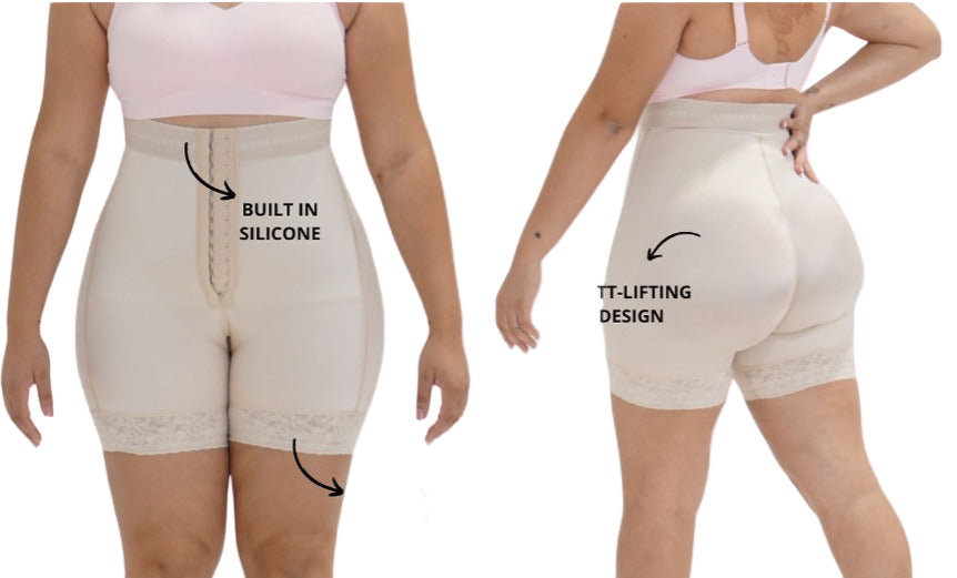 Colombian Girdle Shorts – Tummy Control Butt Lifter with Front Hooks