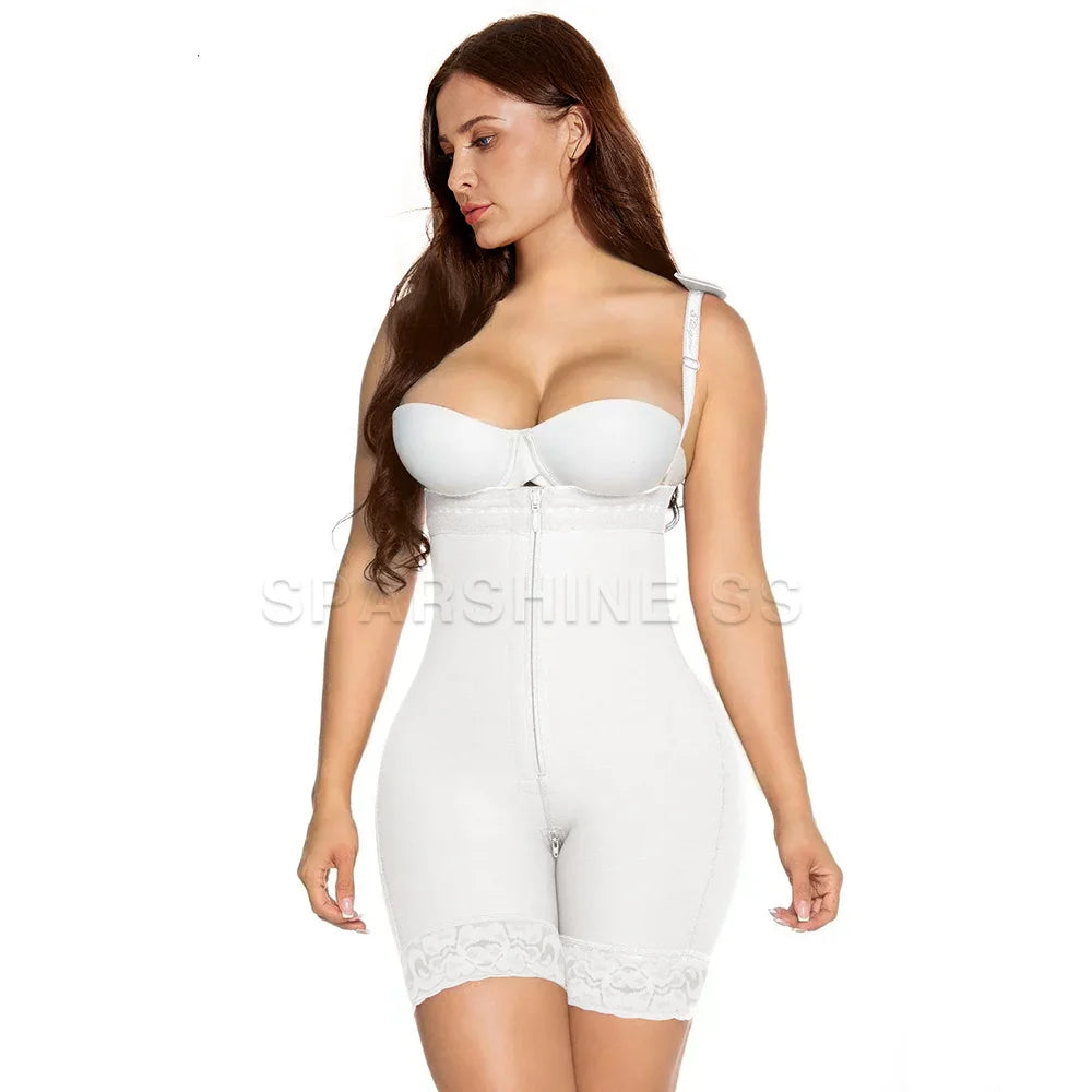 Fajas Colombianas Women’s Seamless Shapewear Bodysuit – Open Bust Tummy Control, Hip Enhancer & Butt Lifter | Postpartum Compression Wear