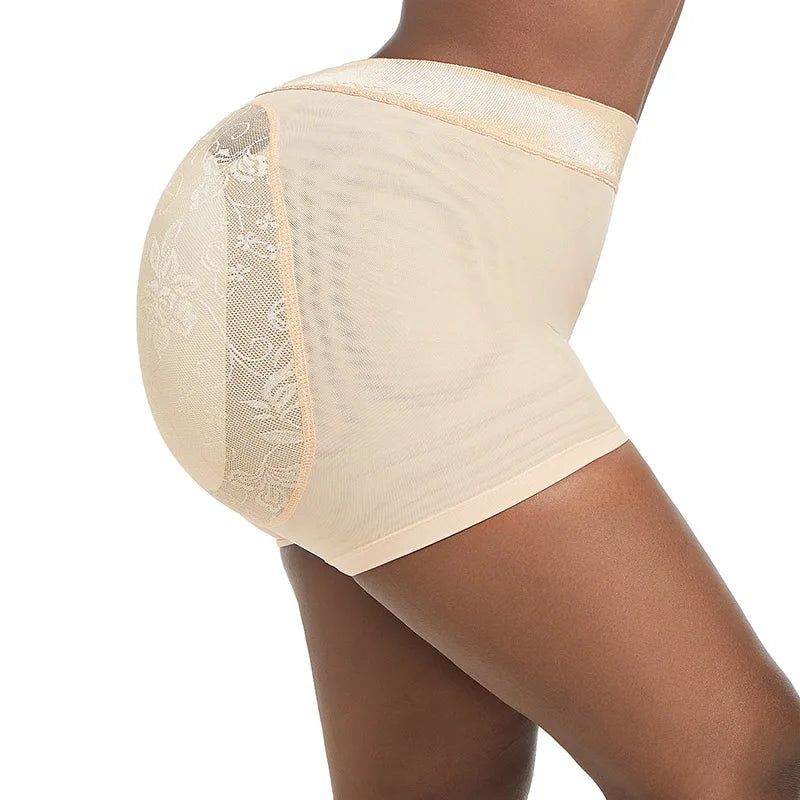 Women's Padded Butt Lifter Shapewear – Lace Control Panties & Booty Enhancer Briefs