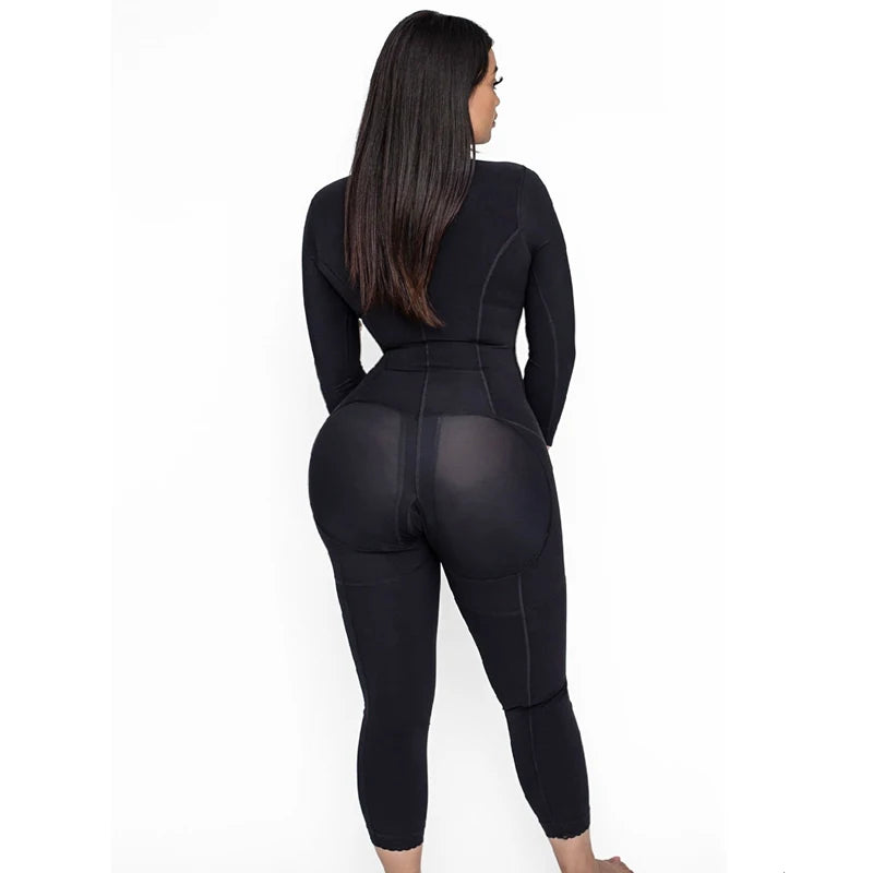 Women's Full Body Shaper with Bra – Colombian Long Sleeve Bodysuit
