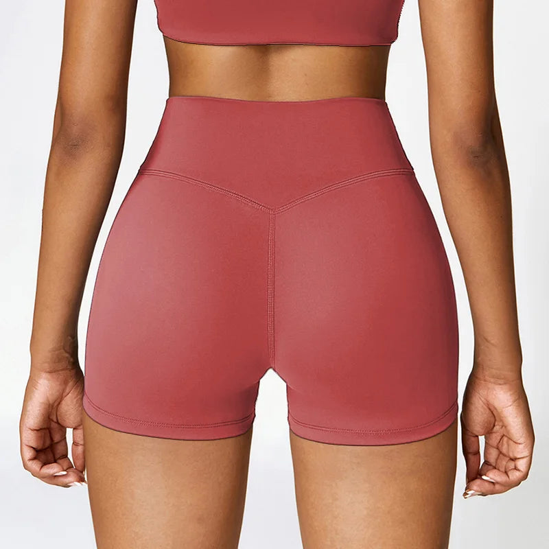 Women's High-Waist Yoga Shorts – Hip-Lifting