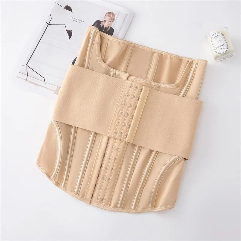 Women's Waist Trainer Corset – Medium-Control Fajas Shapewear with Steel Bones