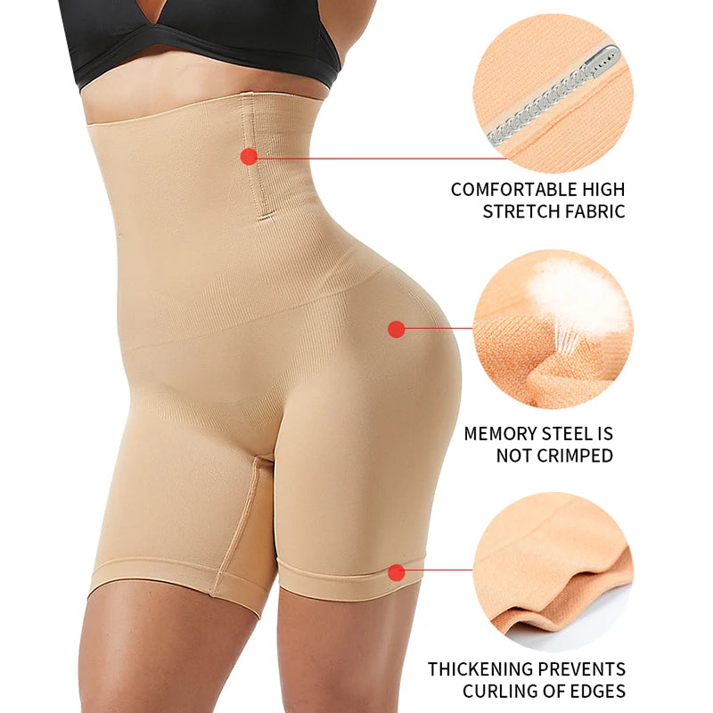 High Waist Shapewear Shorts for Women – Tummy Control, Butt Lifter & Thigh Slimmer Panties
