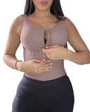 Sexy Waist Trainer Bodysuit – Zipper Corset Shapewear Vest for Women