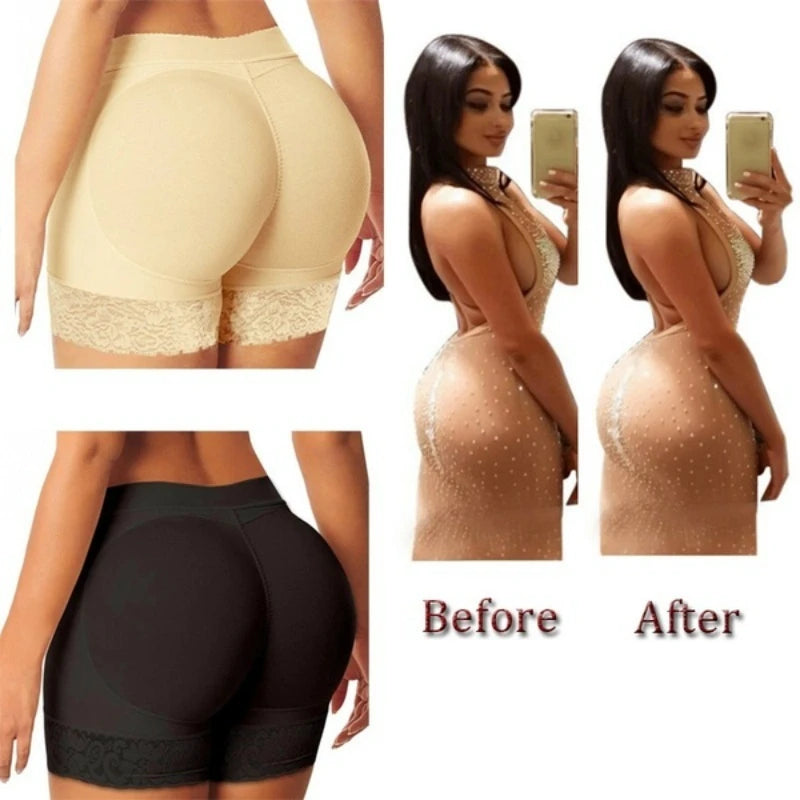Women's Padded Butt Lifter Shapewear – Firm Control Hip Enhancer with Lace Trim