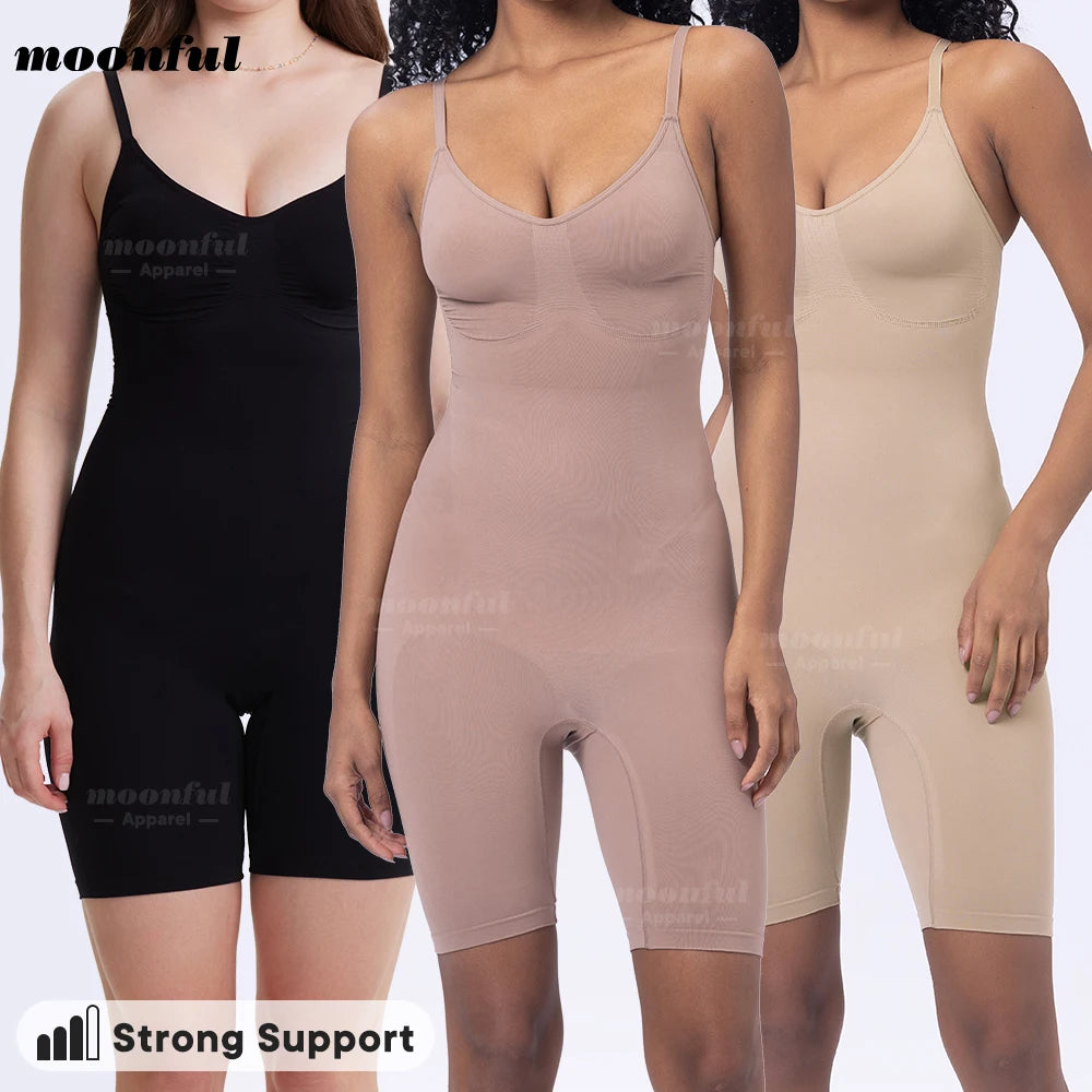 Women's High-Waist Tummy Control Bodysuit Shapewear Shorts