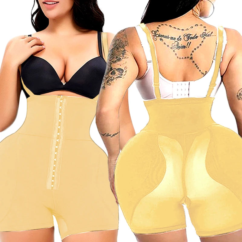 AfruliA Women's Padded Bodysuit Shapewear – Butt  Enhancer Tummy Control Waist Trainer