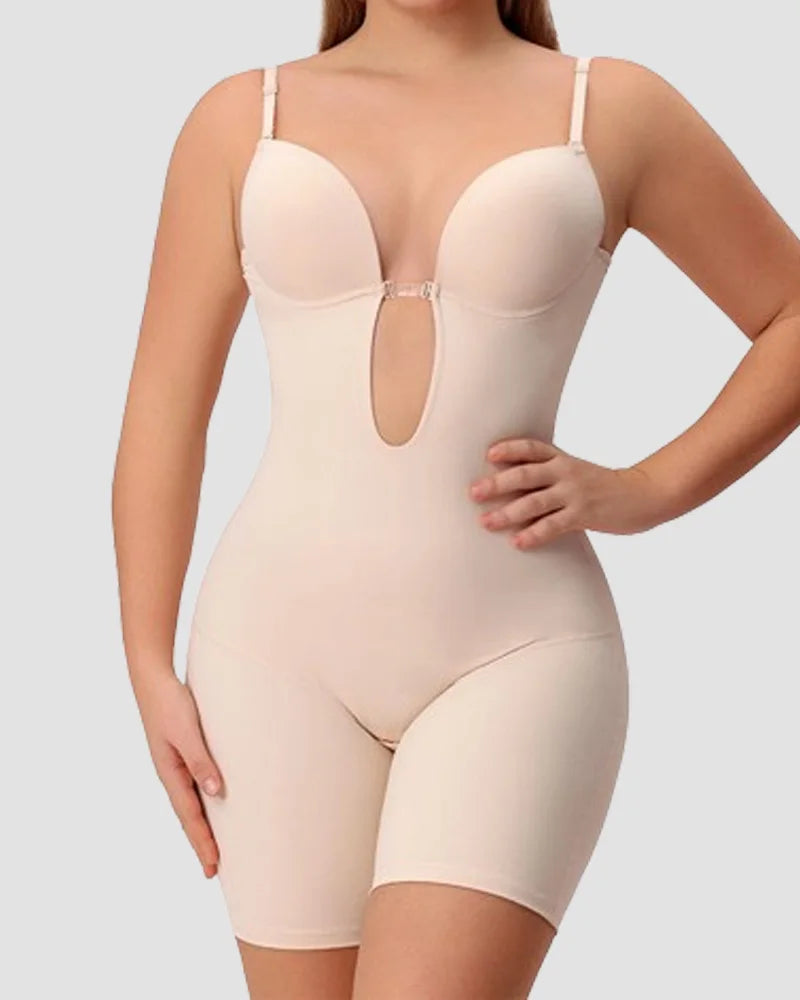 Backless Seamless Shapewear Bodysuit for Women – Butt Lifter, Waist Slimmer & Thigh Shaper